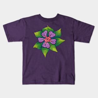 Watercolor Tropical Flower Kids T-Shirt